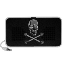 Chrome Pirate Jolly Rogers Mp3 Speaker