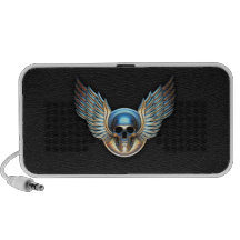 Chrome skull and Wings Speaker