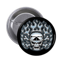 Chromeboy Crossbones Pinback Buttons
