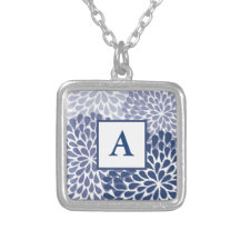 Chrysanthemum (Blue) Necklace