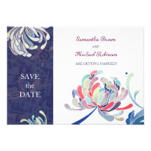 Chrysanthemum Wedding Save the Date Invitations