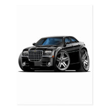 Chrysler 300 Black Car Postcards