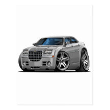 Chrysler 300 Silver Car Postcards