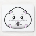 Chubby All White Russian Dwarf Hamster Mousepad