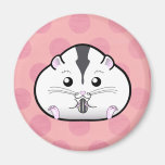 Chubby Semi White Russian Dwarf Hamster Fridge Magnet