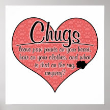 Chug Paw Prints Dog Humour