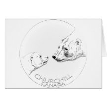 Churchill Souvenirs Polar Bear Art Shirts & Gifts Greeting Card