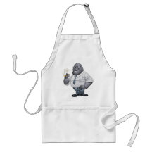 Cigar Smoking Business Man Boss Gorilla by Al Rio Apron