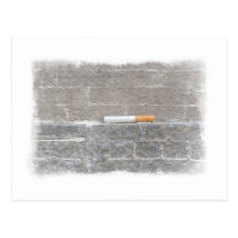 Cigarette on a Wall Smoking or Anti-Smoking Post Card