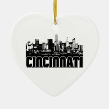 Cincinnati Skyline Christmas Ornaments
