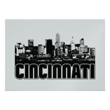 Cincinnati Skyline Personalized Invitations