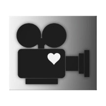 CINE CAMERA (I LOVE MOVIES) GALLERY WRAPPED CANVAS