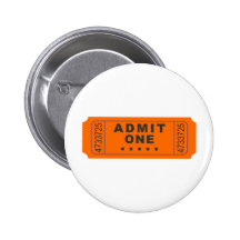 Cinema Ticket Pinback Button