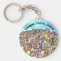 Cinque Terre, Italia Keychains