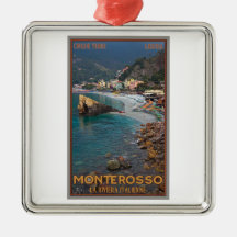 Cinque Terre - Morning Monterosso Beach Ornament