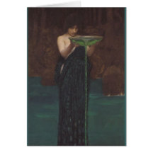 Circe Invidiosa by John William Waterhouse Greeting Card
