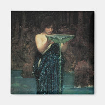 Circe Invidiosa, JW Waterhouse, Vintage Victorian Fridge Magnets