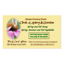 Circle A Apiary and Gardens Business Cards