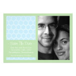 Circle Background Save The Dates (Mint / Sky Blue) invitations