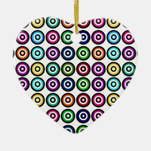 Circle Bullseye Custom Pattern Ornament