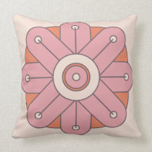 Circle Centre - Pink Deco Flower Pillow