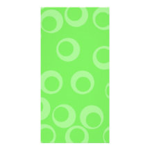 Circle design in green. Retro pattern. Custom Personalised Photo Card
