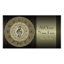 Circle of Fifths Deco Gold Business Cards