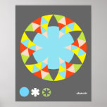 Circle Pepper Flower Star Posters