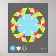 Circle Pepper Flower Star Posters