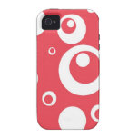 Circles and Dots in Berry Blush Vibe iPhone 4 Covers