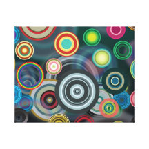 Circles Design Gallery Wrapped Canvas