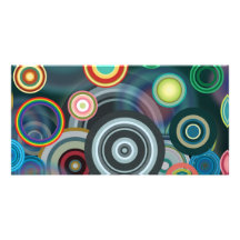 Circles Design Personalized Photo Card
