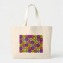 circles pattern tote bags
