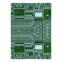 Circuit Board Background Invitations