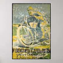 Circuito Motociclistico-1924 - distressed Posters