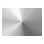 Circular Brushed Aluminium Textured Personalized Invitation