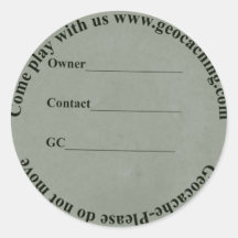 Circular cache lable round sticker