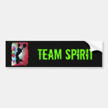 Circular Colorburst with Cheerleader Bumper Stickers