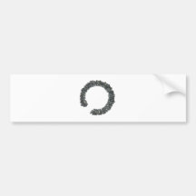 Circular pebbles frame bumper stickers