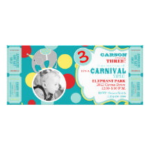 Circus Circus Birthday Invitation Tall