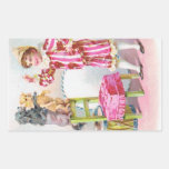 Circus Clown Boy Training Pet Dogs Rectangular Sticker