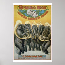 Circus Elephants Brass Band Posters