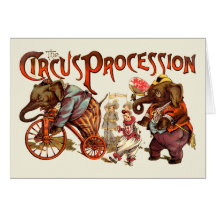 Circus Procession Greeting Card