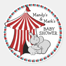 Circus Tent Baby Elephant Stickers