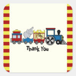 Circus Train Square Stickers