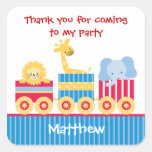 Circus Train Thank You Sticker
