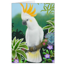 Citron Crested Cockatoo Greeting Card