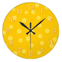 Citrus Dot Pattern wall clocks
