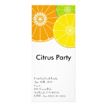 Citrus Party Rack Card invitation