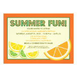 Citrus Summer Fun Cookout Invitation (orange)